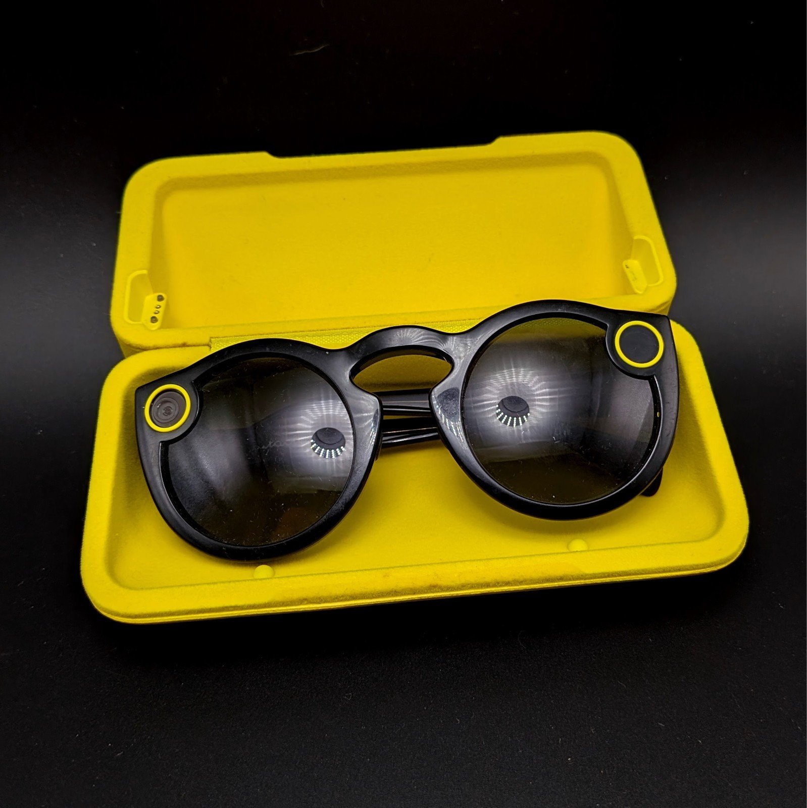 Snapchat Spectacles V1 First Generation Black Camera Sunglasses Untested AS IS