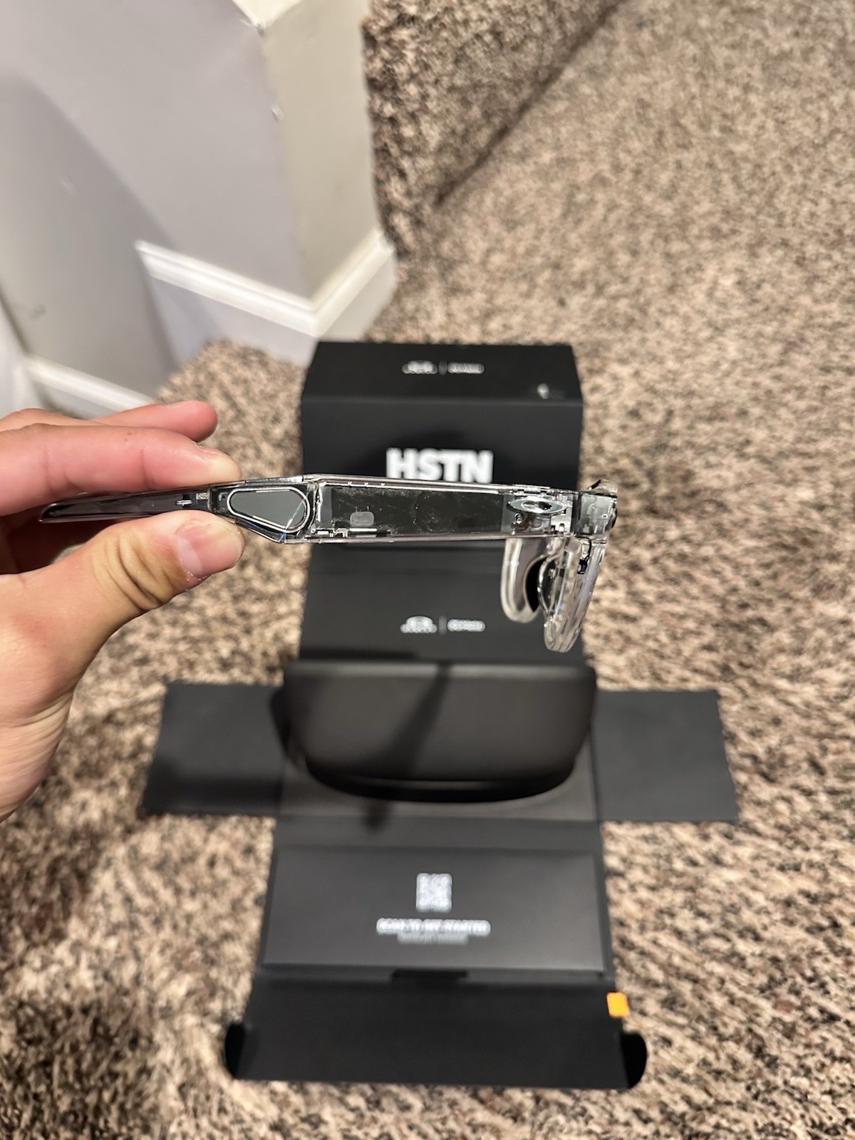 Oakley Meta HSTN Smart Glasses Bluetooth Transitions Grey w/ Charging Case Box