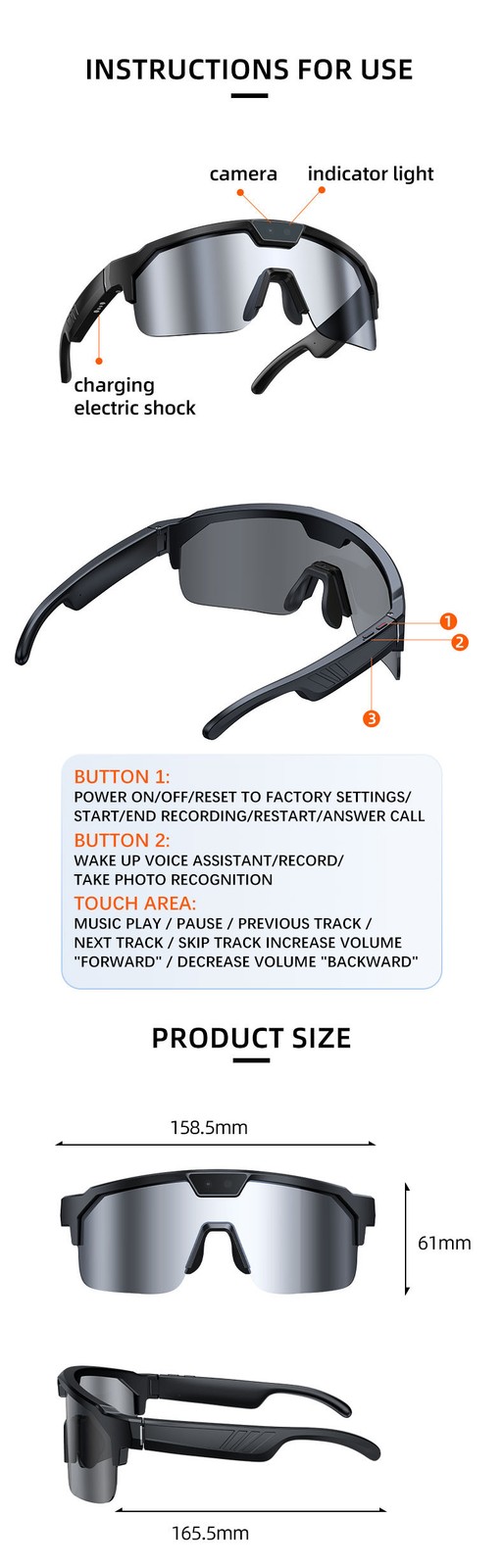 AI Smart Glasses UV Protection Photochromic Lenses Camera RecordingCalling wtvf