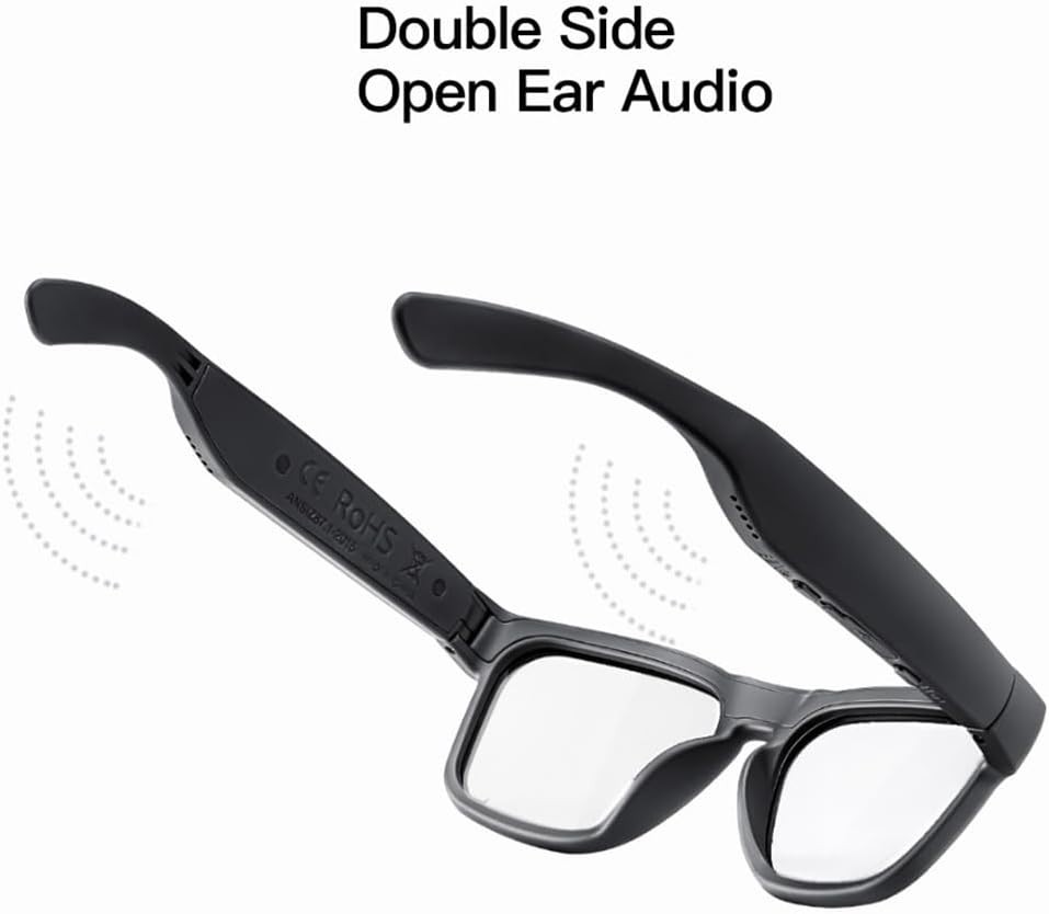 Bluetooth Audio Sunglasses Lightweight Open Ear Sport Glasses 10H Play UV Wat…