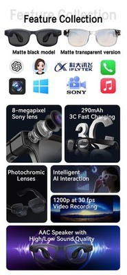 G2 6IN1 AI Smart Glasses/Photography /Video Recording /AI Glasses/Translation EJ
