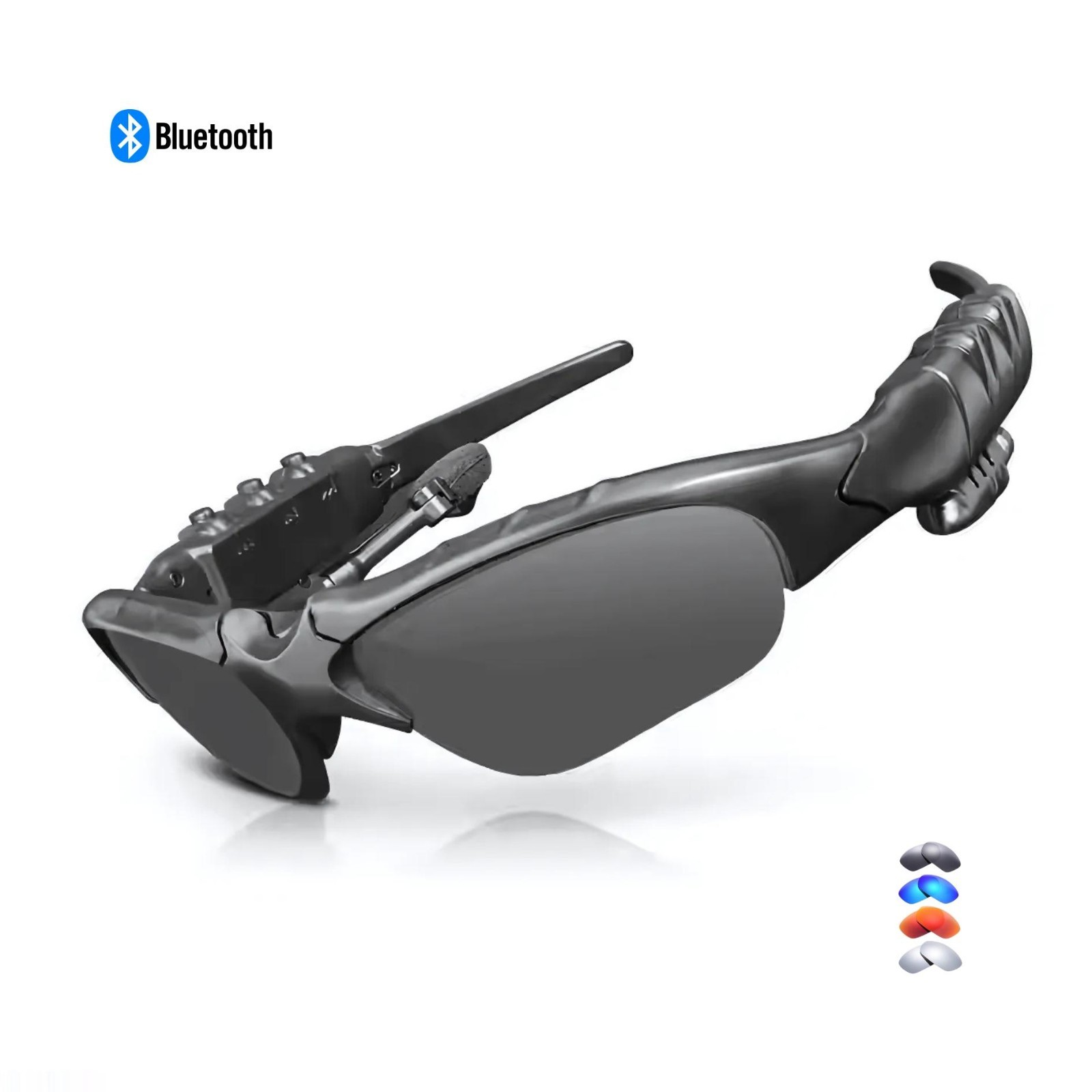 Smart Sport Bluetooth Sunglasses Flip-Up Lens Wireless Audio Wearable Shades