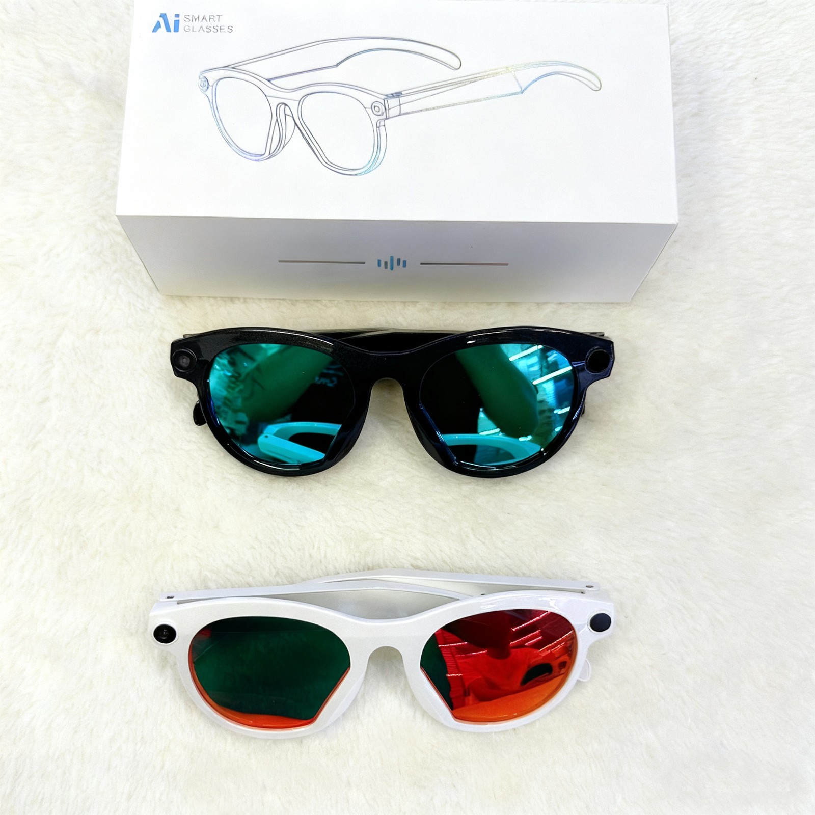 AI Smart Glasses with HD Camera Voice Translation BT Video Recording Sunglasses