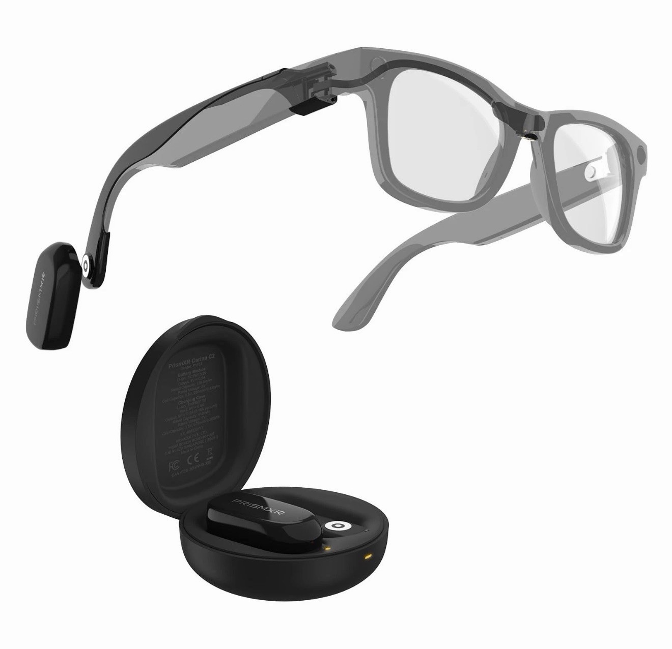 Carina C2 Wearable Battery Pack for RayBan Meta Wayfarer Standard 50-22-150