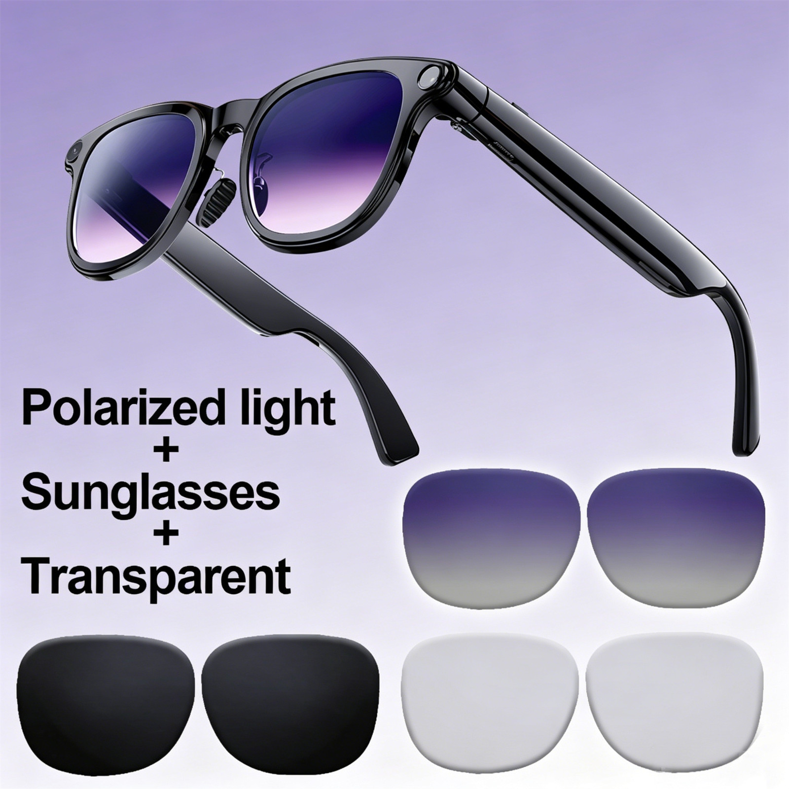 AI Smart Glasses 8MP 3 in 1 Bluetooth Call Real-time Translation Photo Video