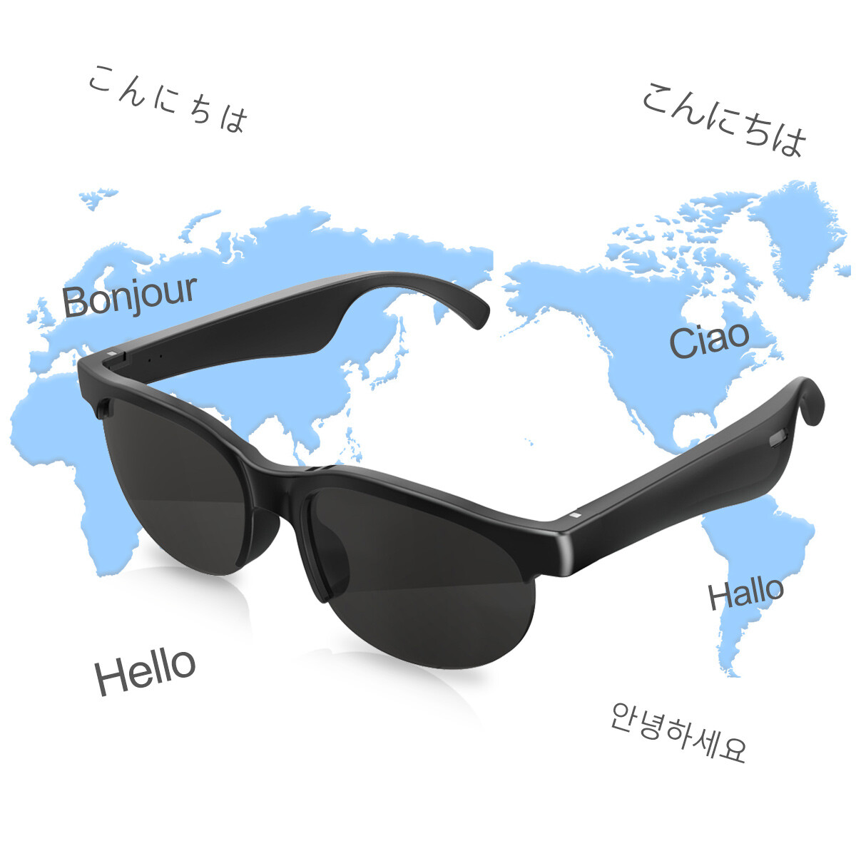 AI Translation Wireless Language Smart Translator Glasses Headphone 150 Language