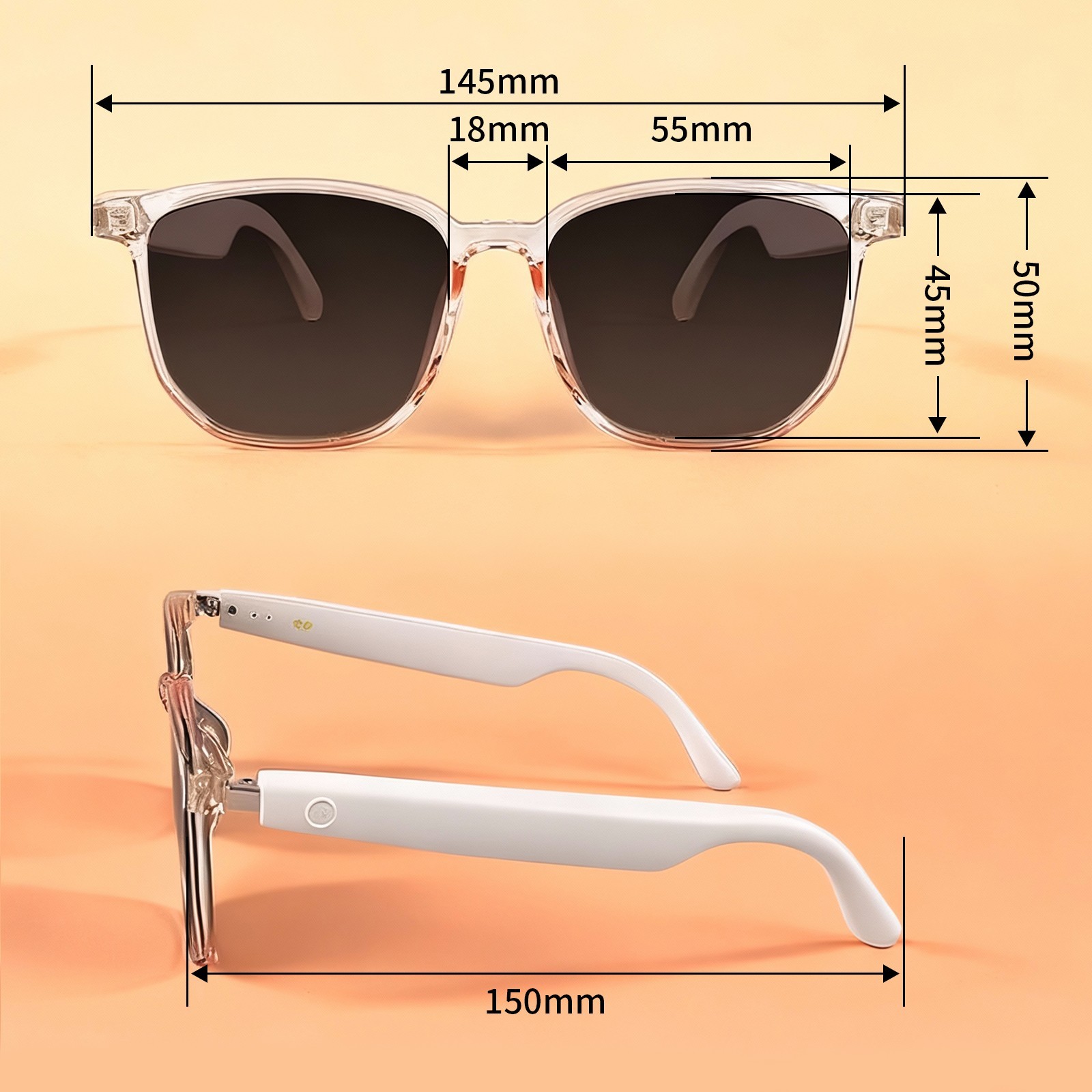 AI Smart Glasses Bluetooth Call Audio Hands-Free Translation for Men and Women