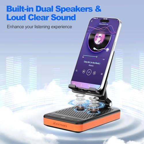 Bluetooth Speaker Phone Stand with Charging Function,Portable Foldable Slim