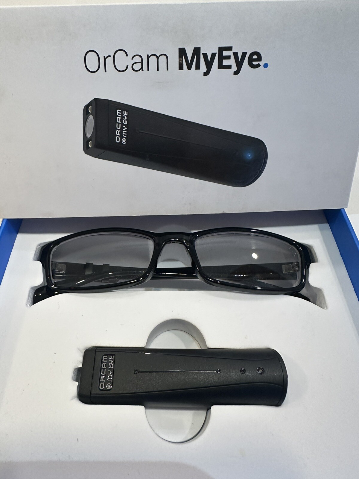 OrCam MyEye 2 ai glasses in black easy to set up