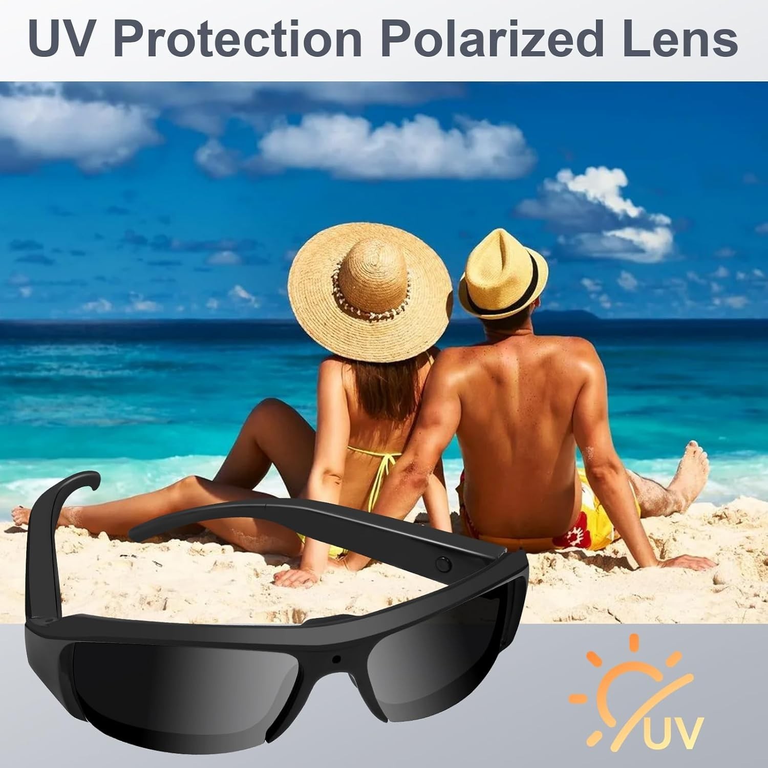 Camera Sunglasses Sports Action Smart Glasses Cam 1080P Video Camera Glasses UV