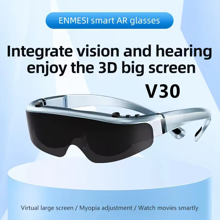 ENMESI V30 Smart AR Glasses 120″ HMD OLED Virtual Giant Screen 3D 1080P Cinema