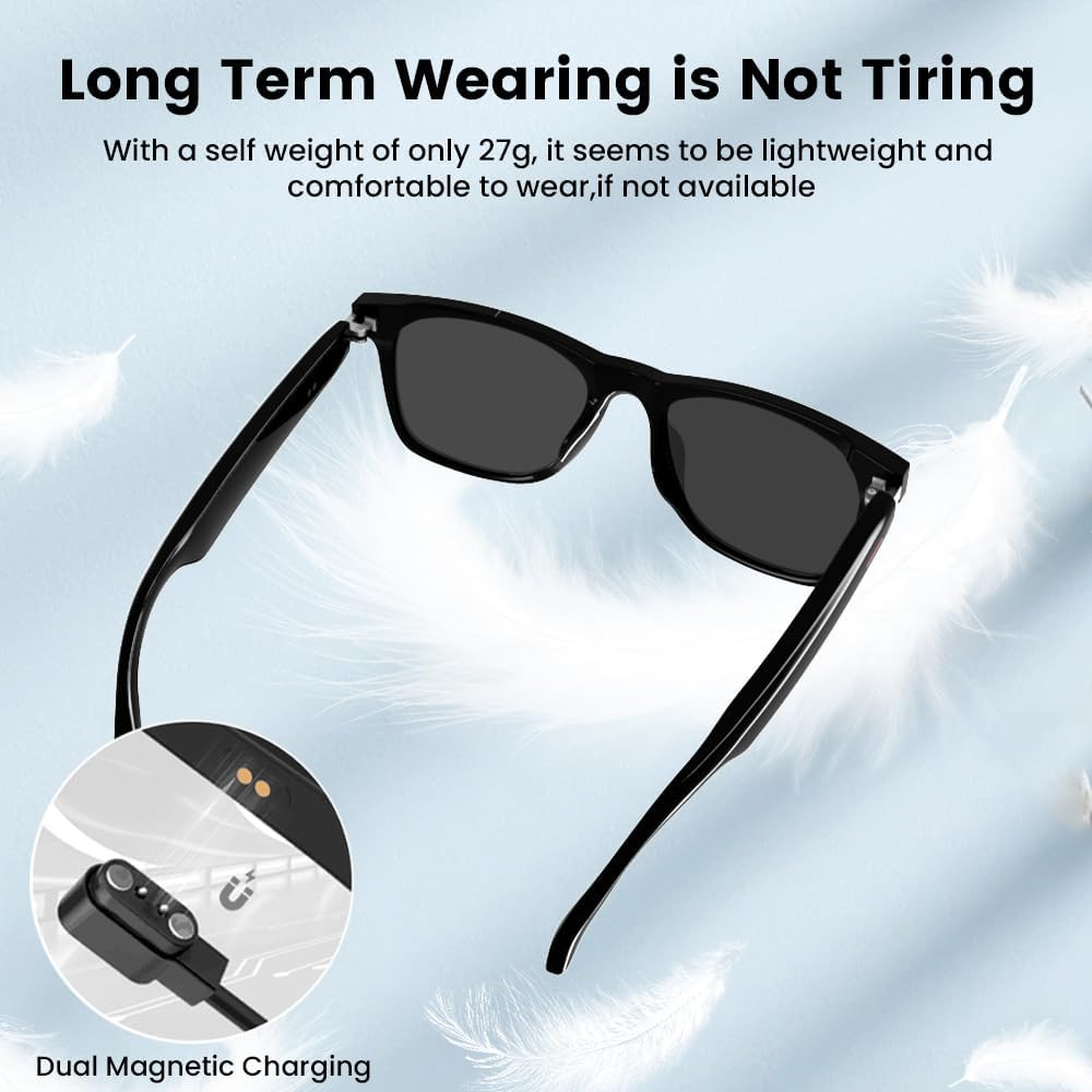 Smart Bluetooth Glasses,For Men & Women, Touch Control, Outdoor UV Protection an
