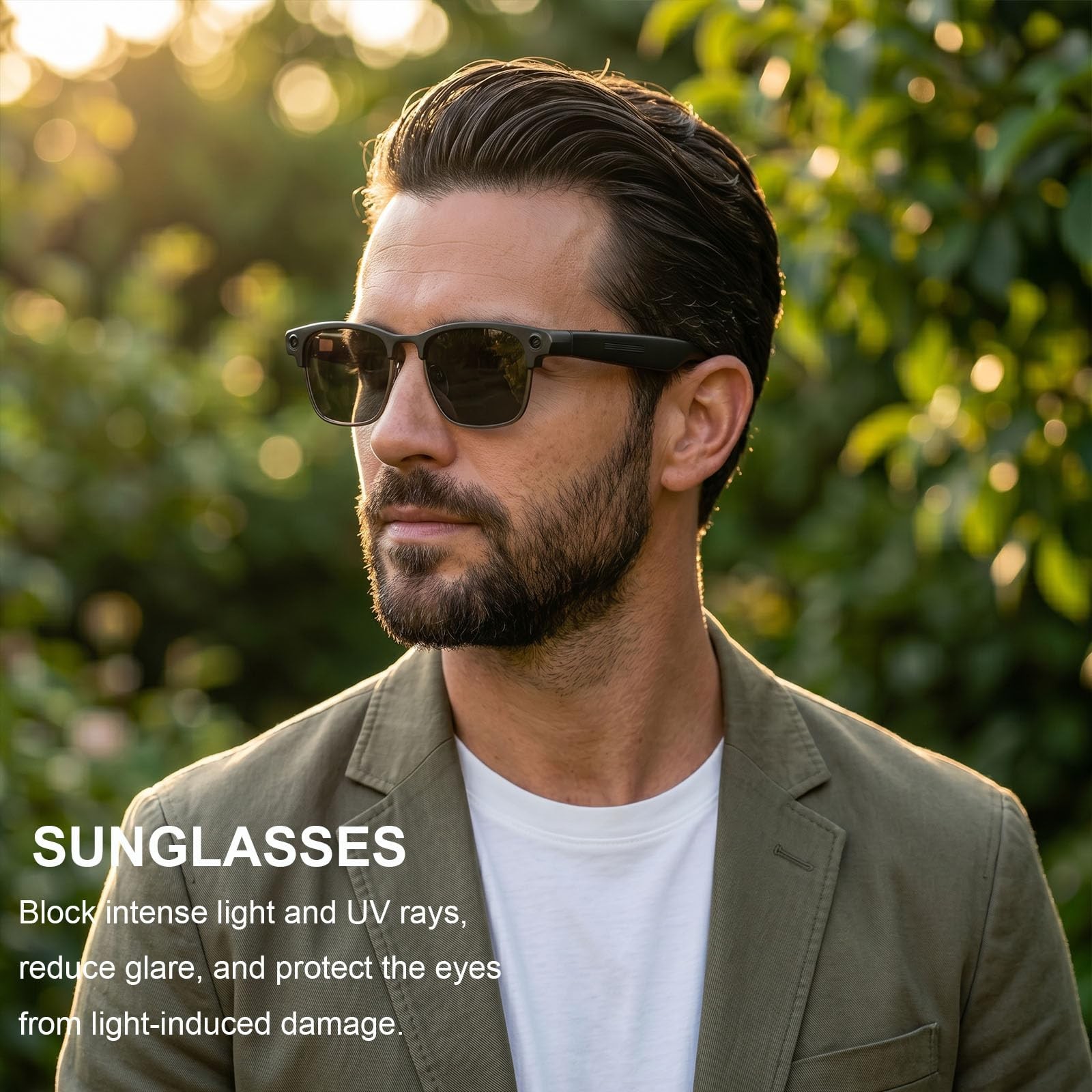 AI Smart Glasse for Men Women —8 MP Camera, Open-Ear Speakers for Audio, Vide…