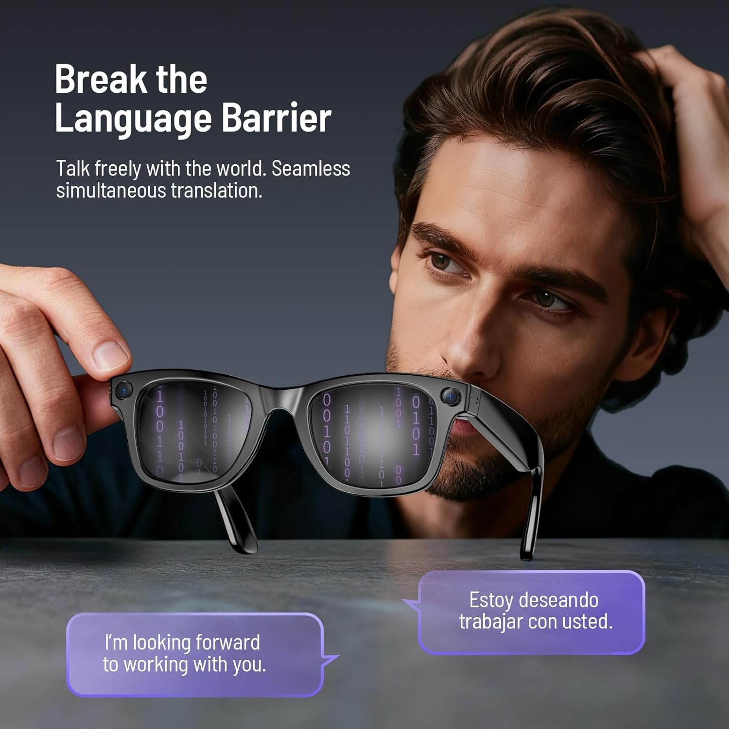AI Smart Glasses with 4K Camera & Voice Control – Bluetooth Waterproof Techno…