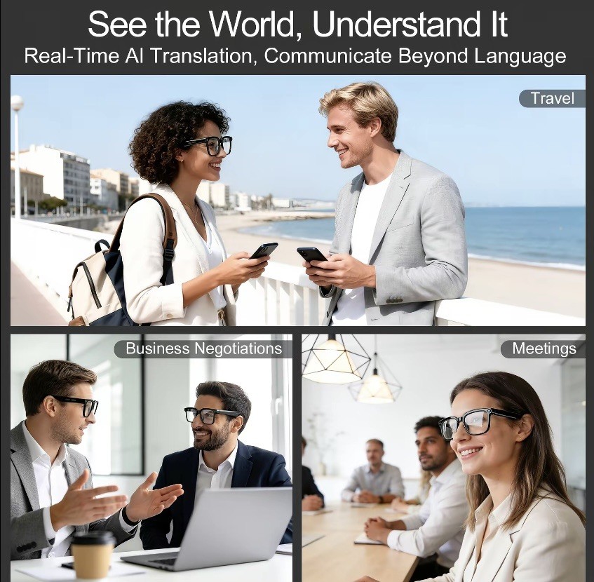 AI Smart Glasses with Camera Bluetooth Open-Ear Audio | Ray-Ban Meta Alternative
