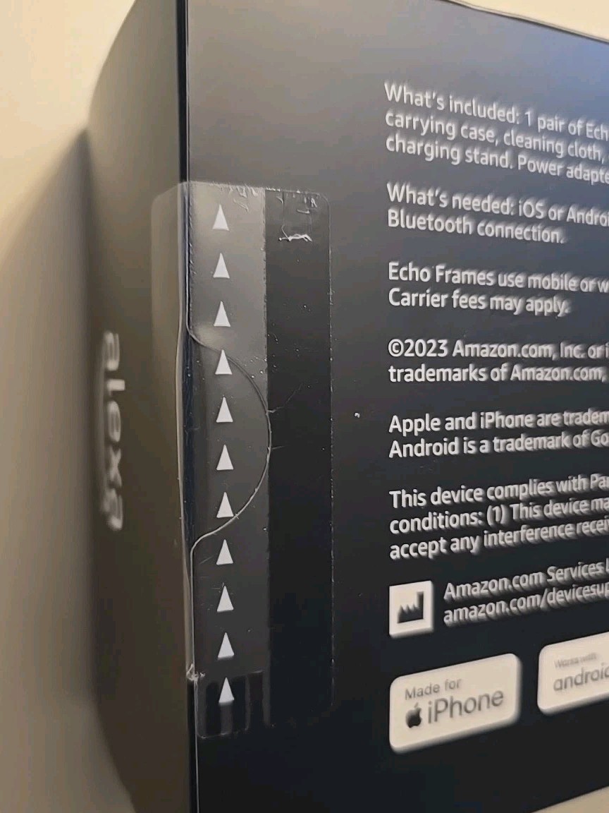 NEW! Amazon Echo Frames 3rd Gen Smart Glasses Charcoal Gray Wide iOS Android