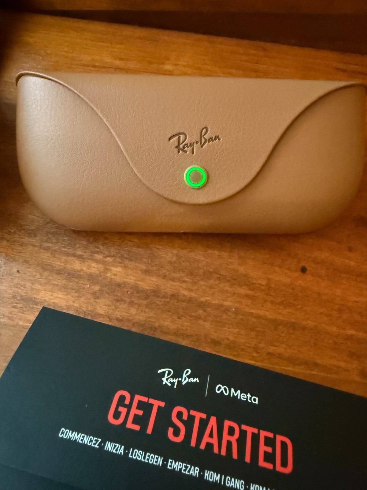 RAY-BAN META SKYLAR RW 4010 SMART GLASSES SHINY BLACK TRANSITIONS CERULEAN BLUE
