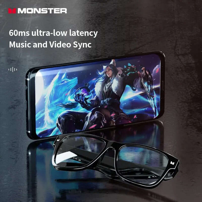 Monster S01 Smart Glasses Headset Wireless Bluetooth Sunglasses Outdoor Earphone