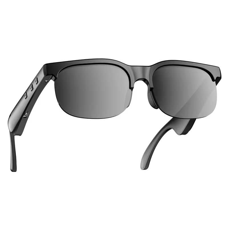 S01 Smart Bluetooth Audio UVA/UVB Sunglasses, Built-In Speakers & Mic – Black