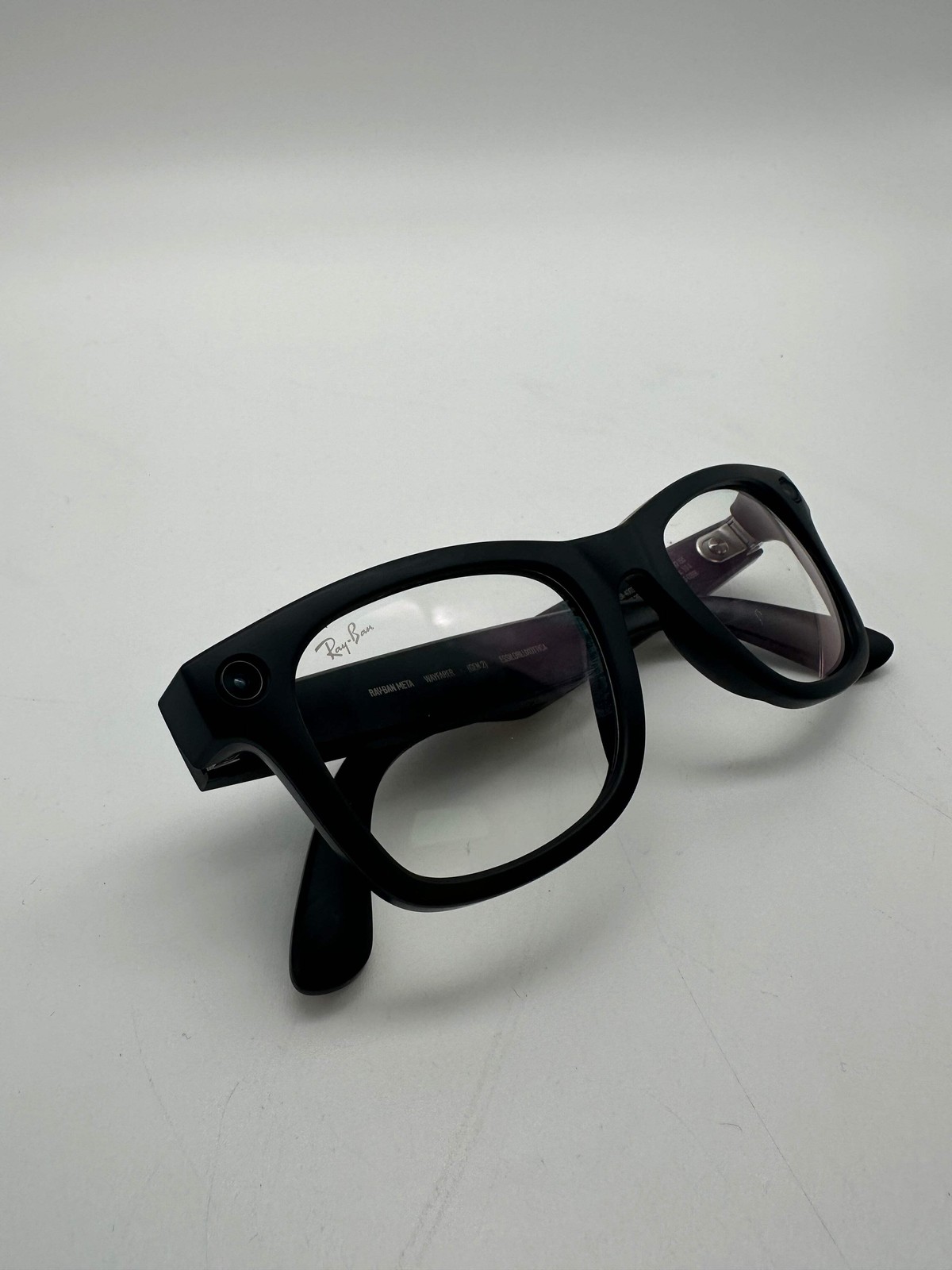 Ray-Ban Meta Wayfarer RW4012 Matte Black Clear 2024 Smart Glasses Used