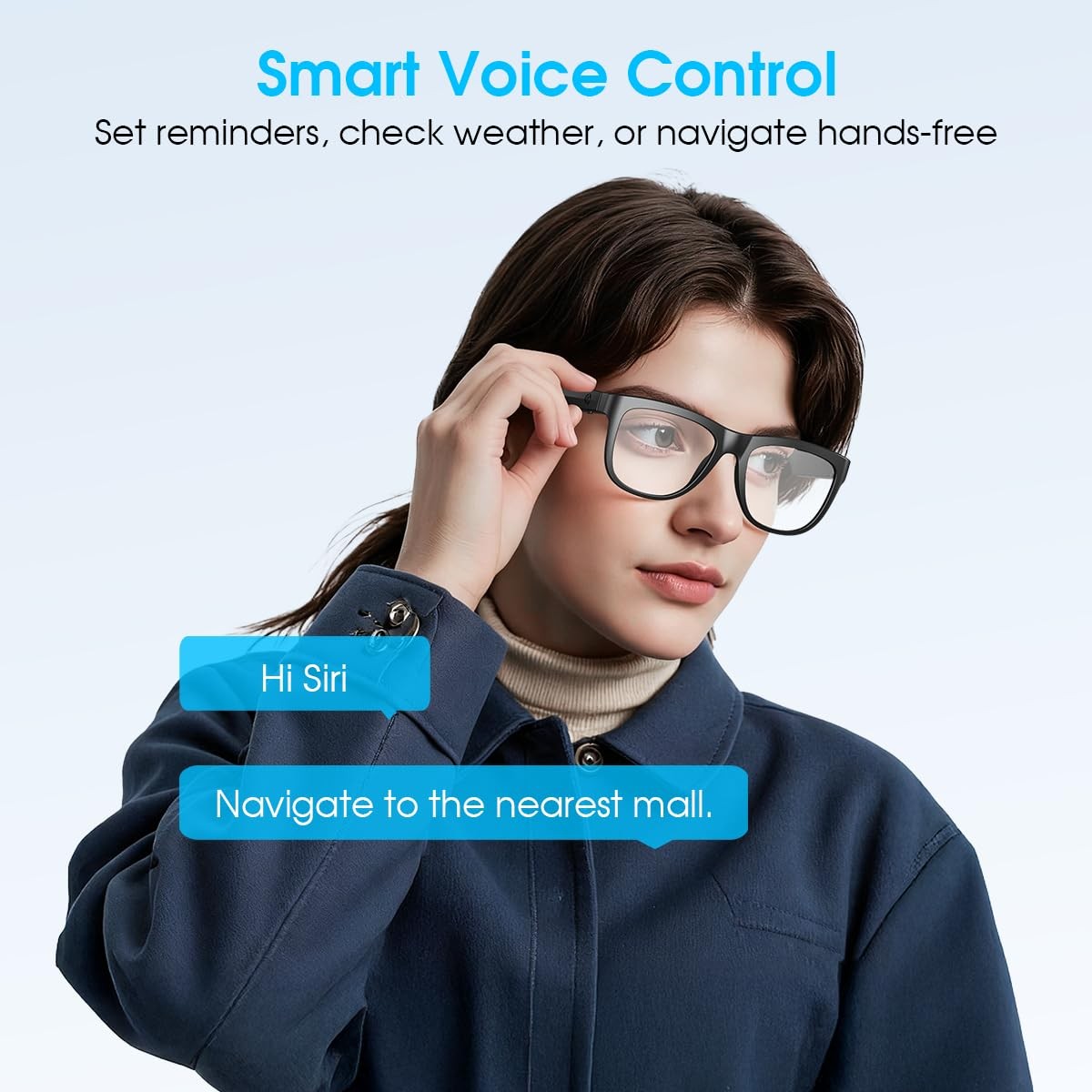 Bluetooth Smart Glasses,Blue Light Blocking Glasses for Men and Women ,Built-…