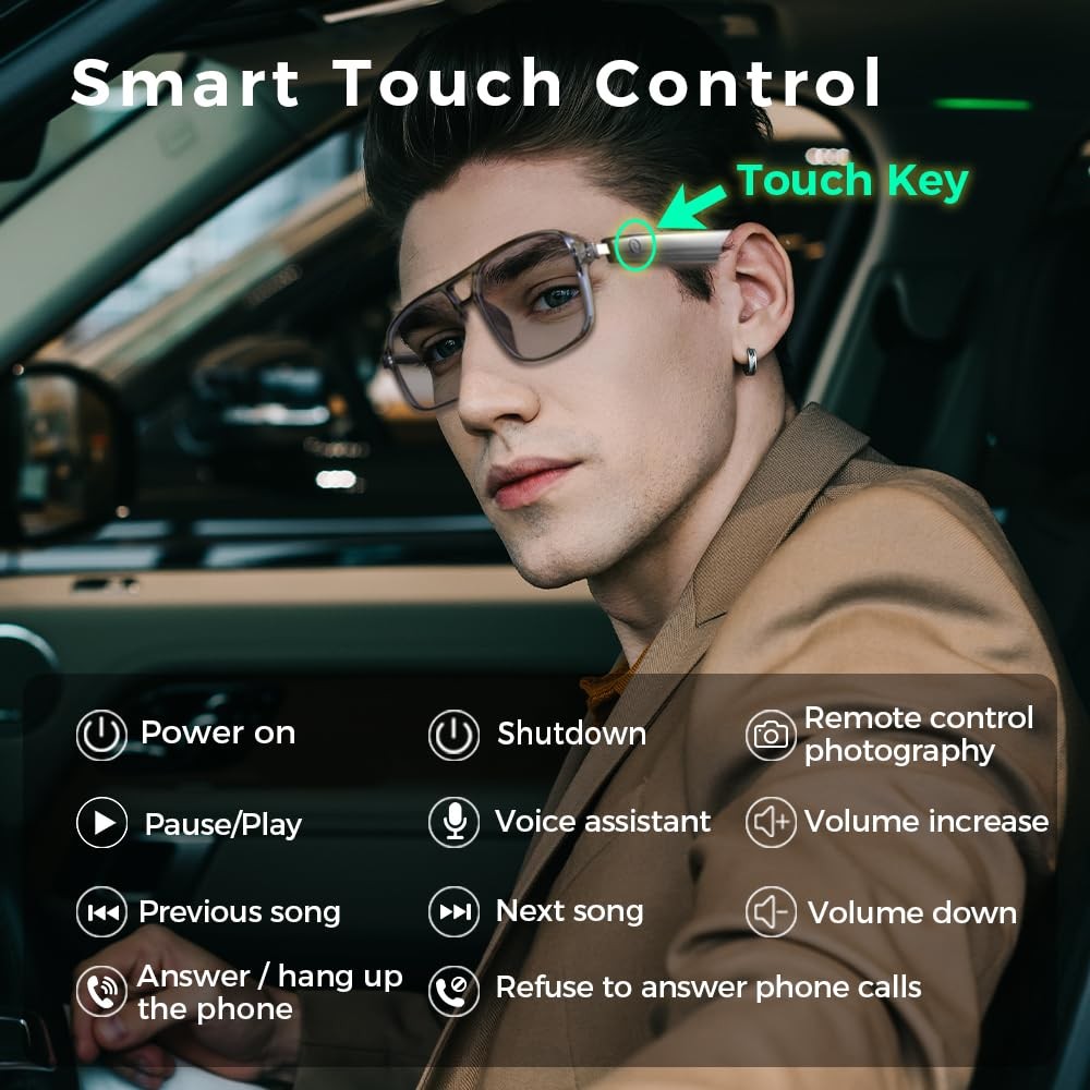 Bluetooth Audio Glasses UV Protection Polarized Sunglasses Music Calling