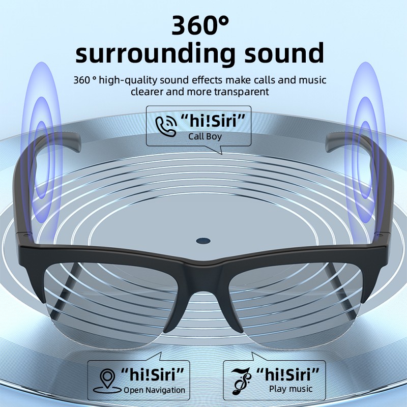 Smart Glasses Photochromic Bluetooth Sunglasses Headset Outdoor Sport Music Call