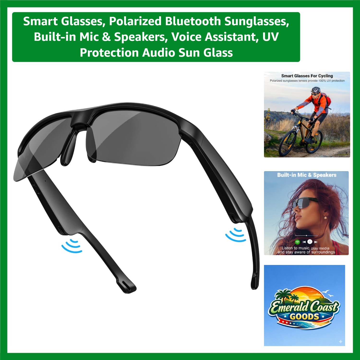 M6 Pro Bluetooth Polarized Sunglasses | Ultimate UV Protection & Music Control