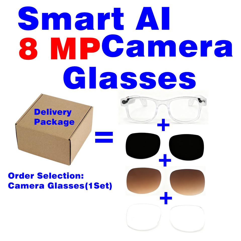 Glasses with camera with 4K recording for First-person vlogging