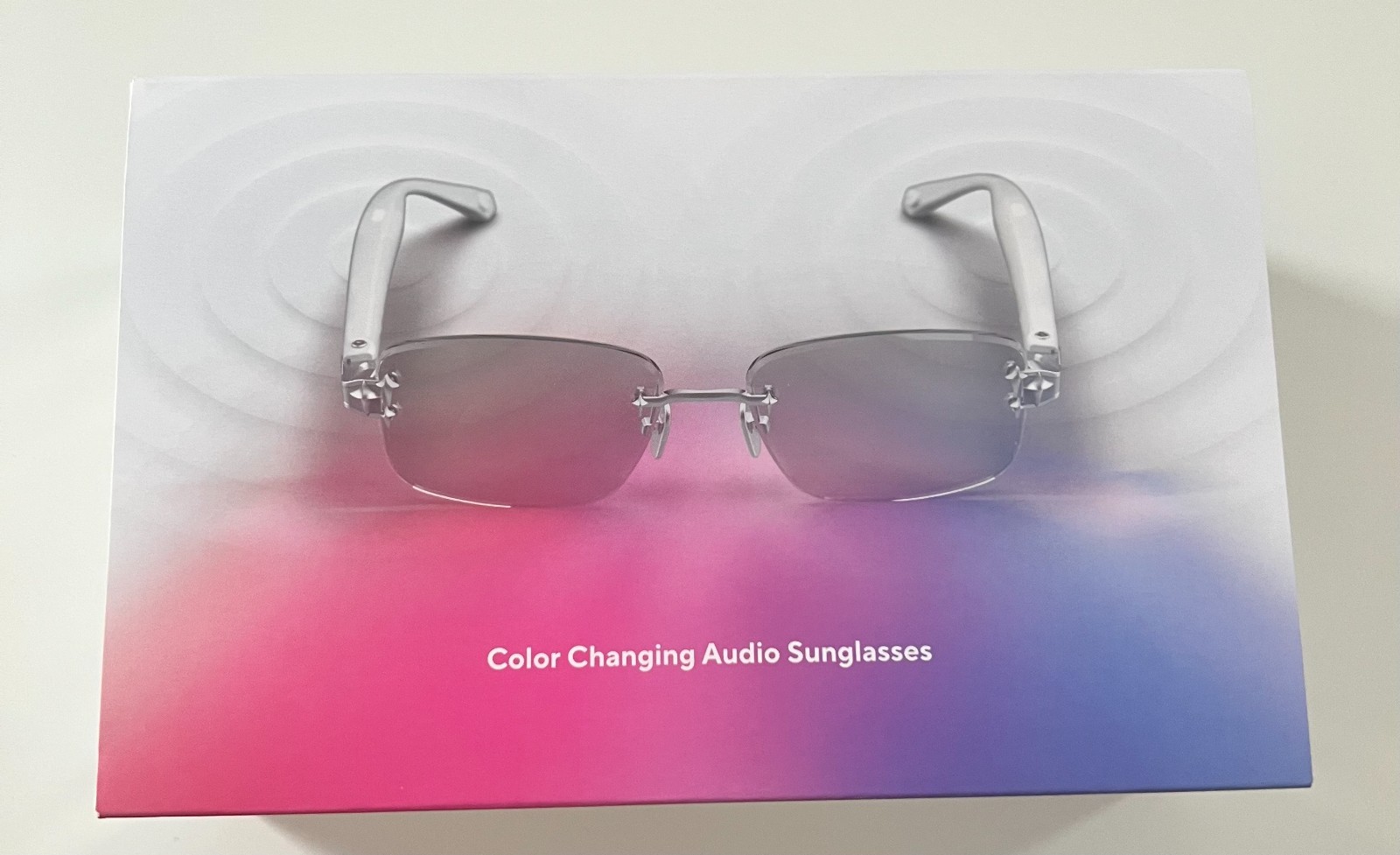 Chamelo Aura audio white calm sunglasses NEW