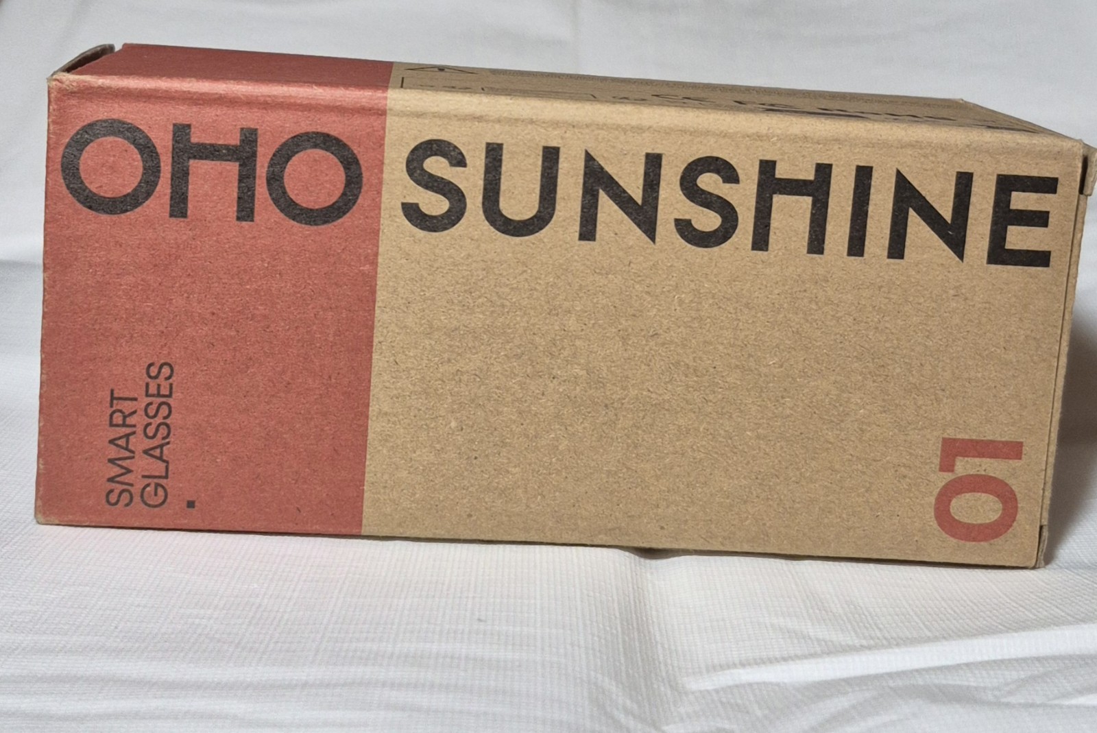 OhO Smart SunGlasses Polarized Bluetooth Speaker Voice Control White w/ Red Lens