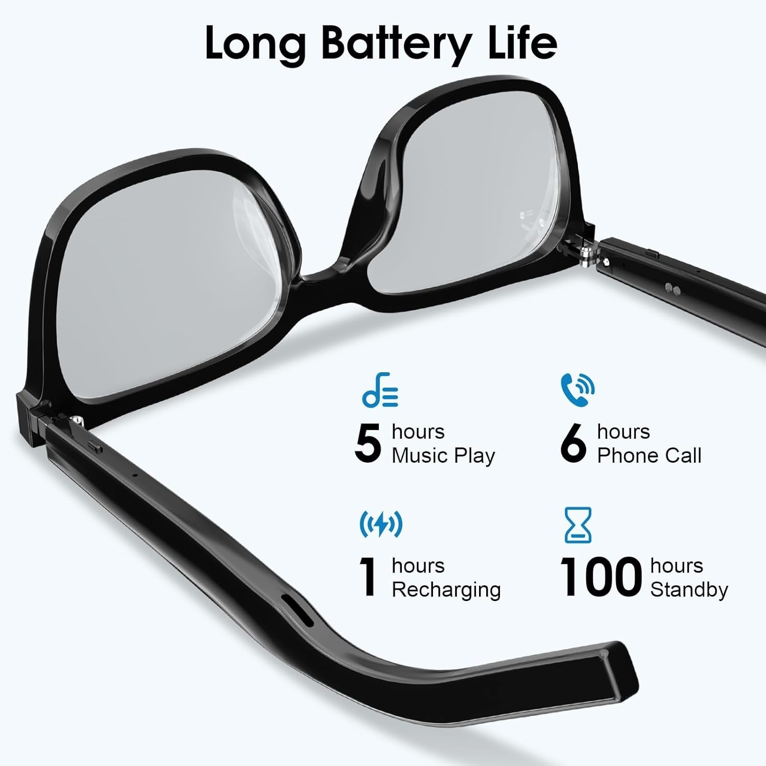 Stylish Smart Glasses with Quick Charge & UV400 Protection for Active Lifestyles