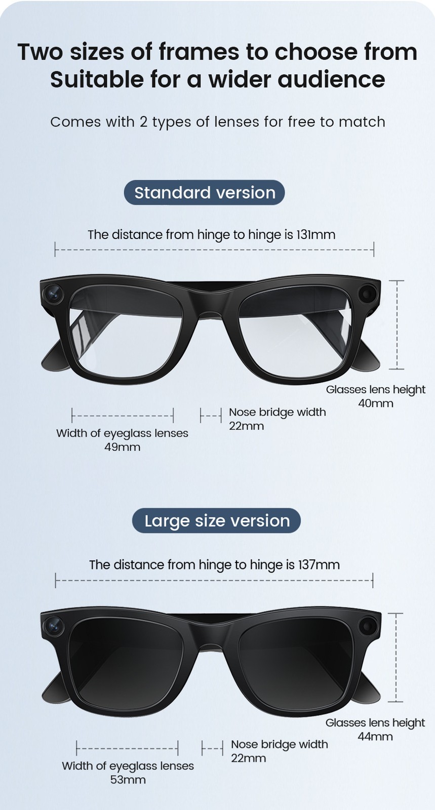 E03 AI Smart Glasses Shooting Glasses Anti-shake Voice Translation Recognition