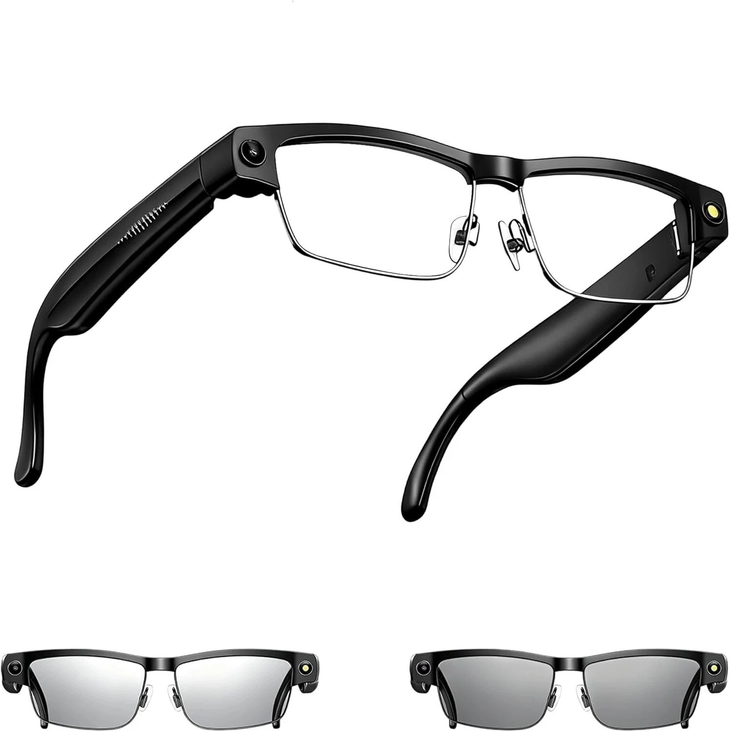 Smart Glasses AI Camera 32GB Bluetooth 5.4 Auto Color-Changing Lenses