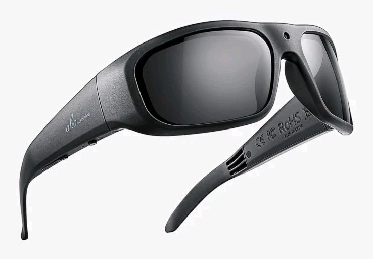 OHO Ultra-Thin Lightweight Sports Camera Sunglasses, 24MP Camera, 1080P Video.