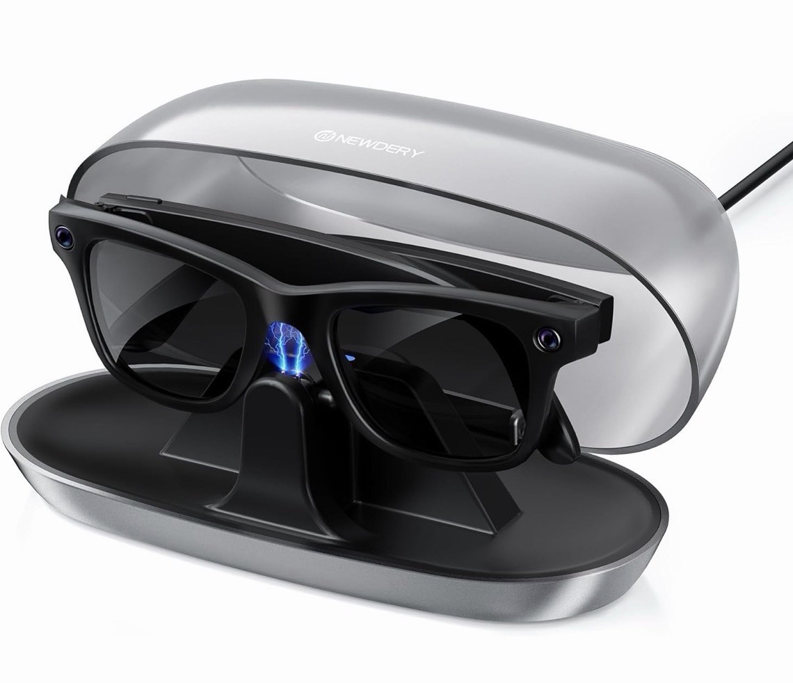 NEWDERY USB Smart Glasses Charging Case Compatible w/ RayBan Meta MPN