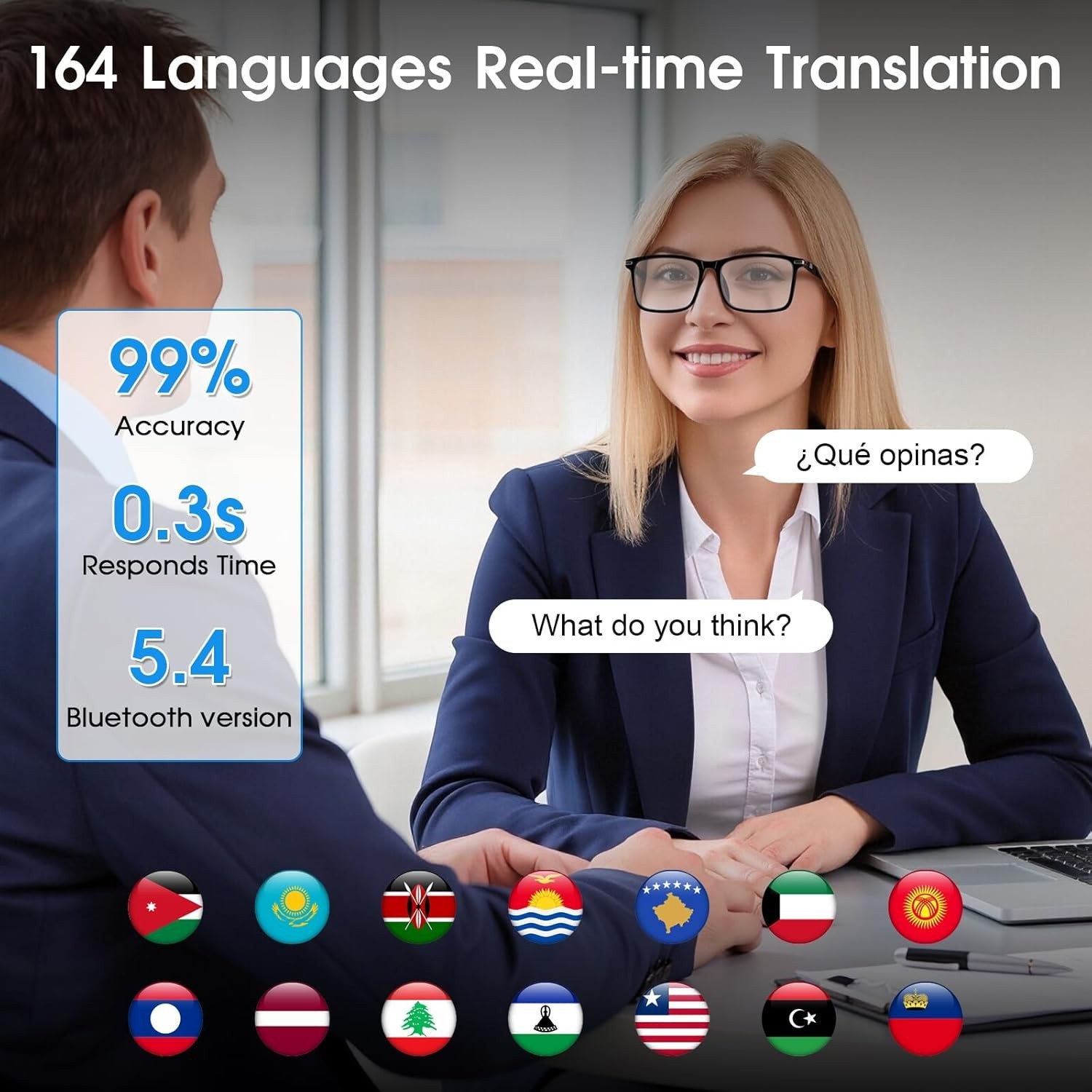 Photochromic Lens Bluetooth Translation Eyewear