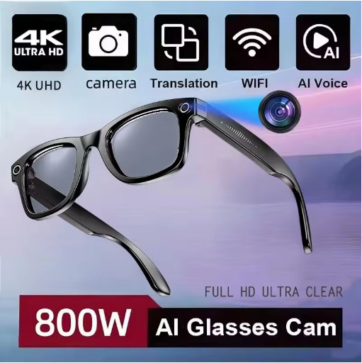AI Smart Glasses Camera Video Recording Translation Sunglasses Waterproof