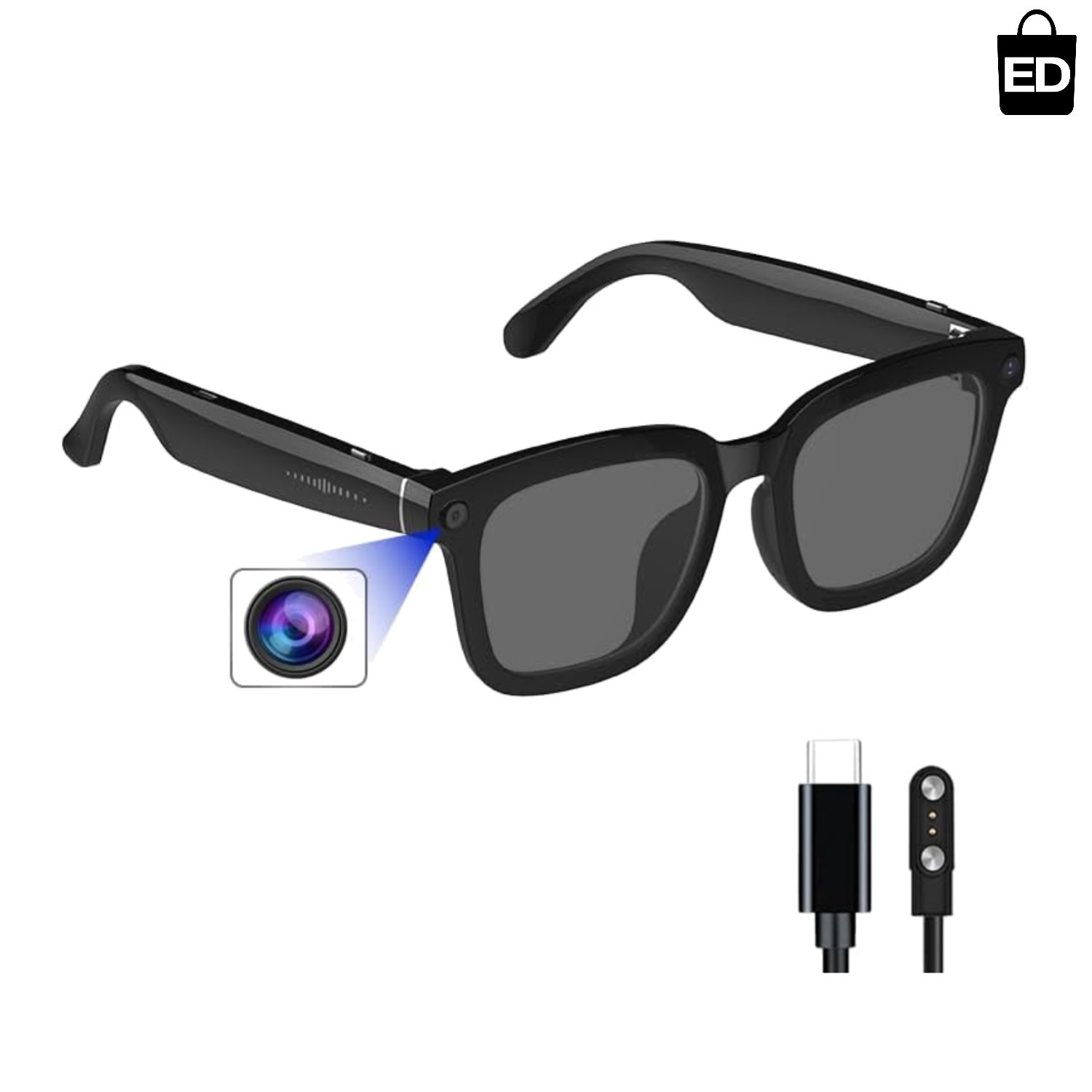 Modern Smart Glasses with 1080P HD Recording & AI Voice Assistant for Daily Use