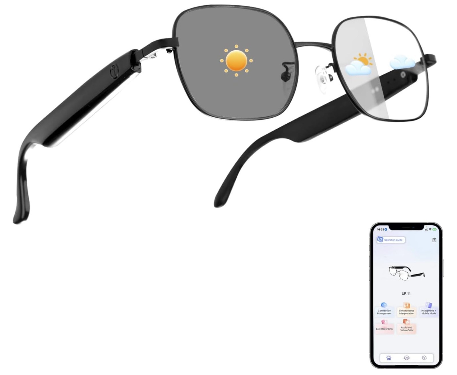 AI Smart Glasses, Powered by GPT, Support 165+ Languages & Translations,
