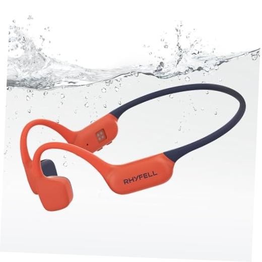 Orange IP68 Waterproof Bone Conduction Headphones – MP3 Orange