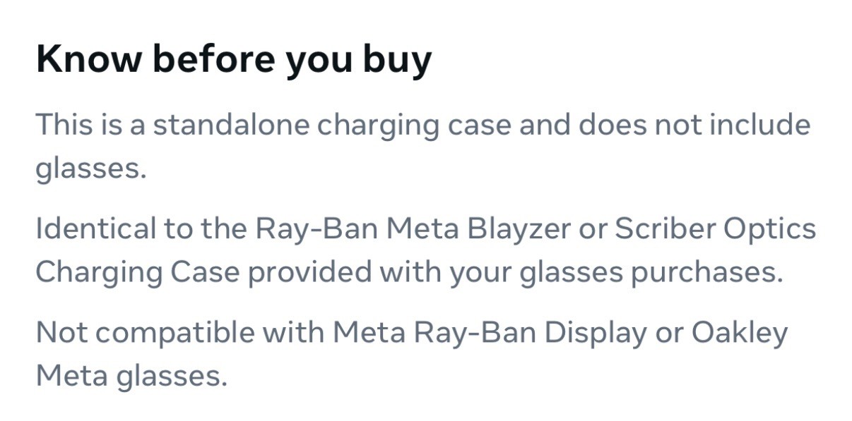 RAY-BAN Meta Optics Style Gen2 Charging Case Dark Brown Brand New