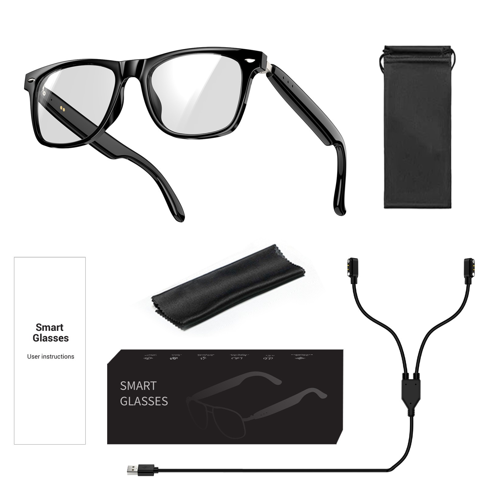 AI Translation Smart Glasses Photochromic, Bluetooth,Music,Call, Driving Eyewear