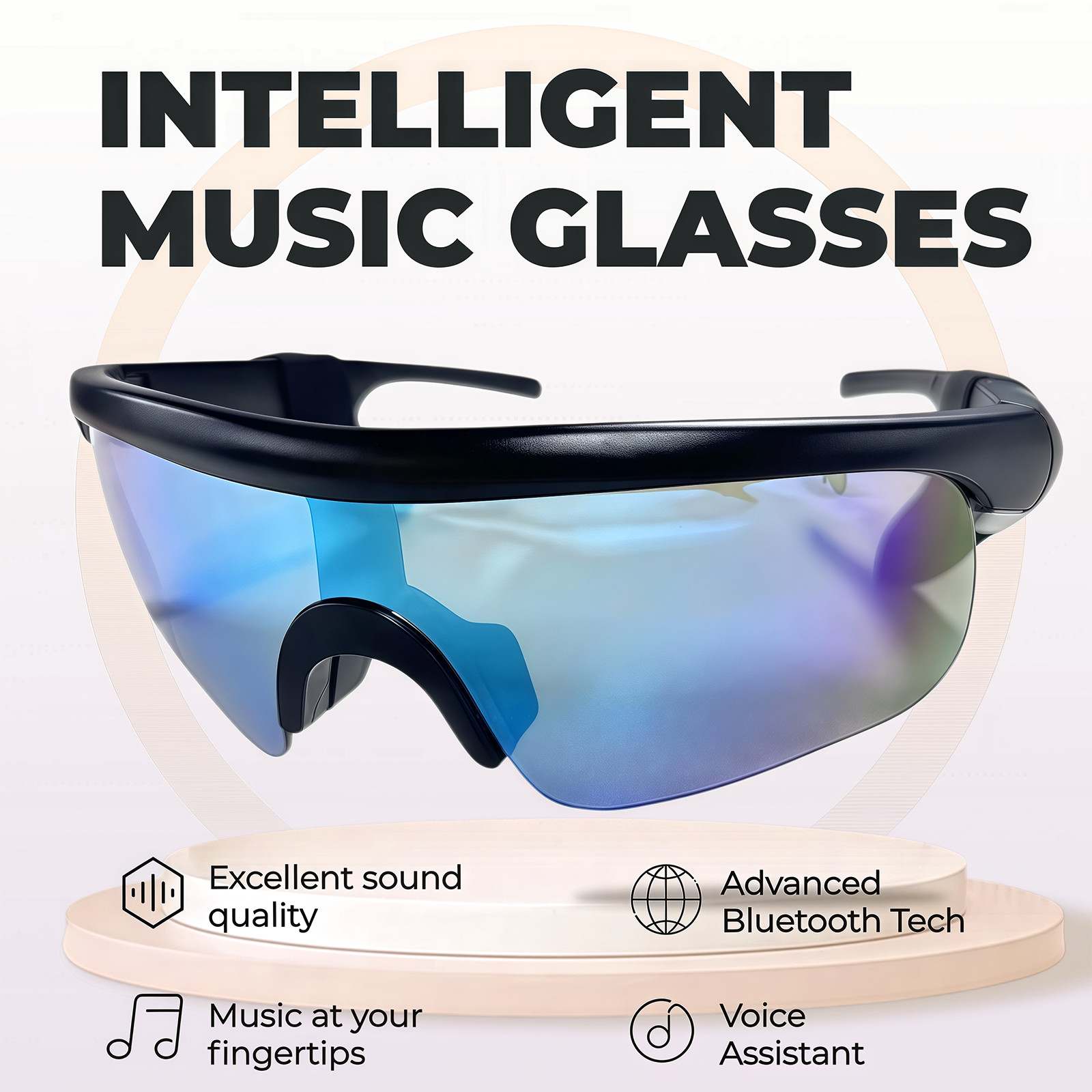 AI Smart Glasses – Bluetooth Sunglasses for Running Cycling Translation & UV400