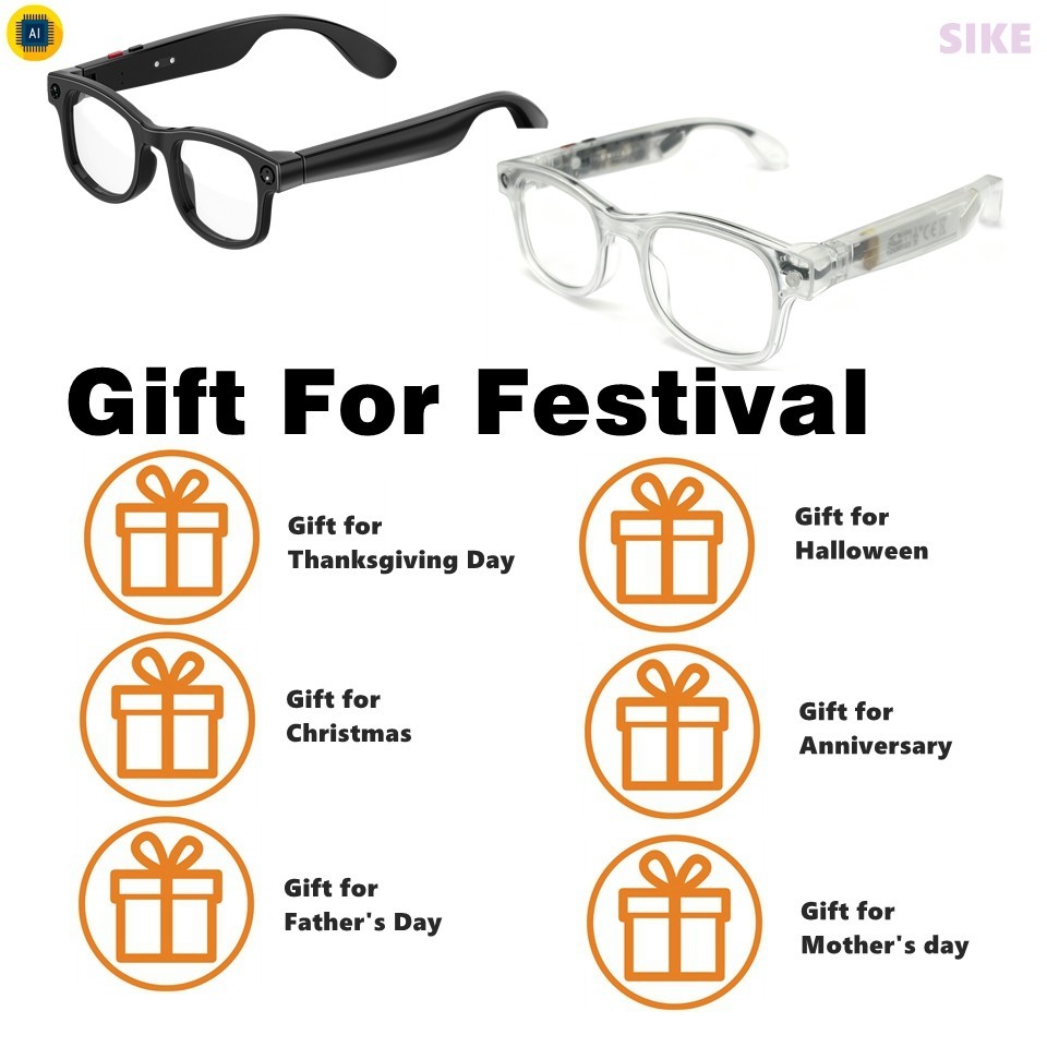 AI smart photo eyeglasses Men Smart Bluetooth Glasses Safety Sunglasses