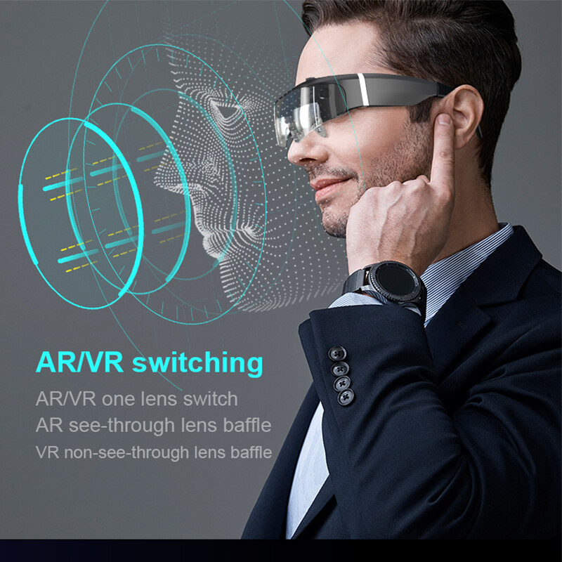 ENMESI V20 AR Glasses 3D Smart Micro-OLED Screen 4K UHD Giant Screen VR Headset