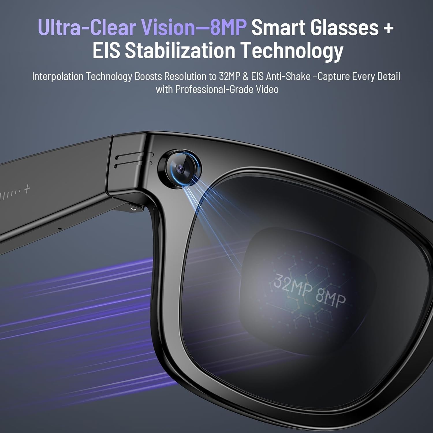 AI Smart Glasses with 4K Camera & Voice Control – Bluetooth Waterproof Techno…