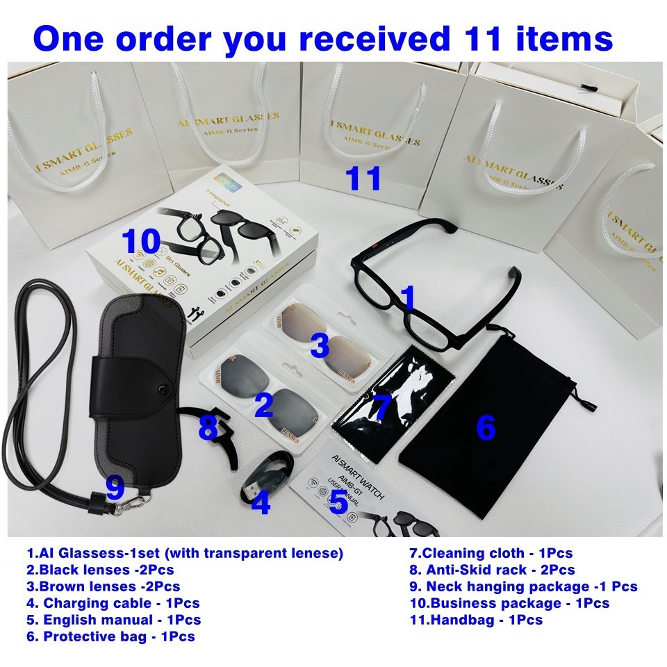 G1-2506 AI Smart Glasses with Translation Camera and Video Recording