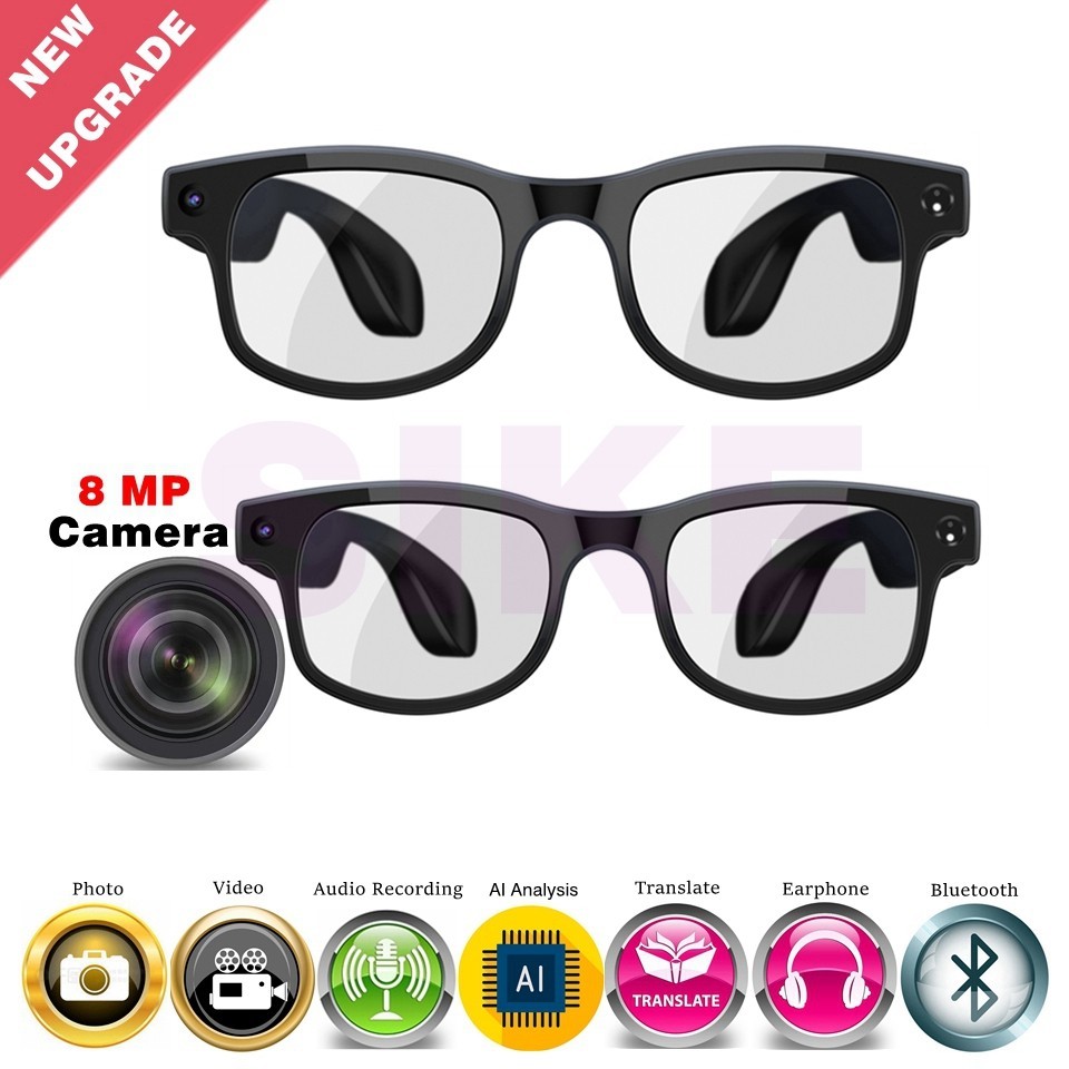 Glasses Smart AI Glasses with 8MP Camera 100+ Languages Live Translation