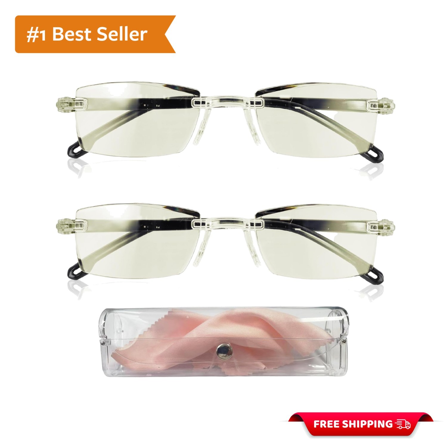 2-Piece Intelligent Dual Focus Glasses for Comfortable Presbyopia Relief – An…